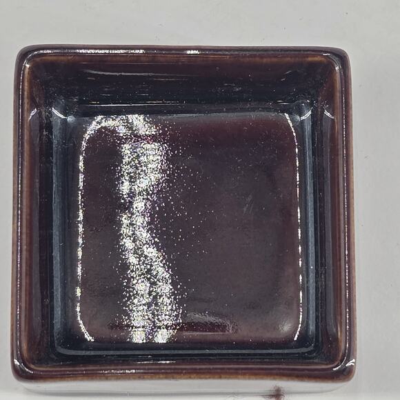 ASAHI trinket Ring Box Jewelry Ceramic Vintage Small 2.75 X 2.75 X 1.5 Peacock - Picture 5 of 12